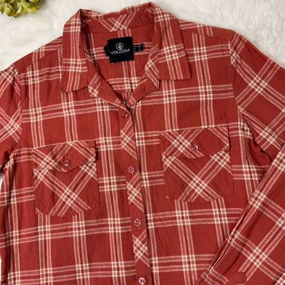 Womens VOLCOM long sleeve plaid shirt - Picture 2 of 3